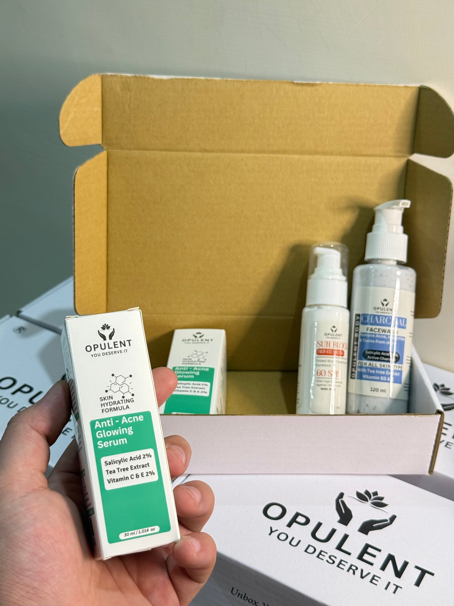 Anti Acne Bundle For Glass Skin | With Salicylic Acid 2% Vitamin C&E and With 60 SPF Sun Protection