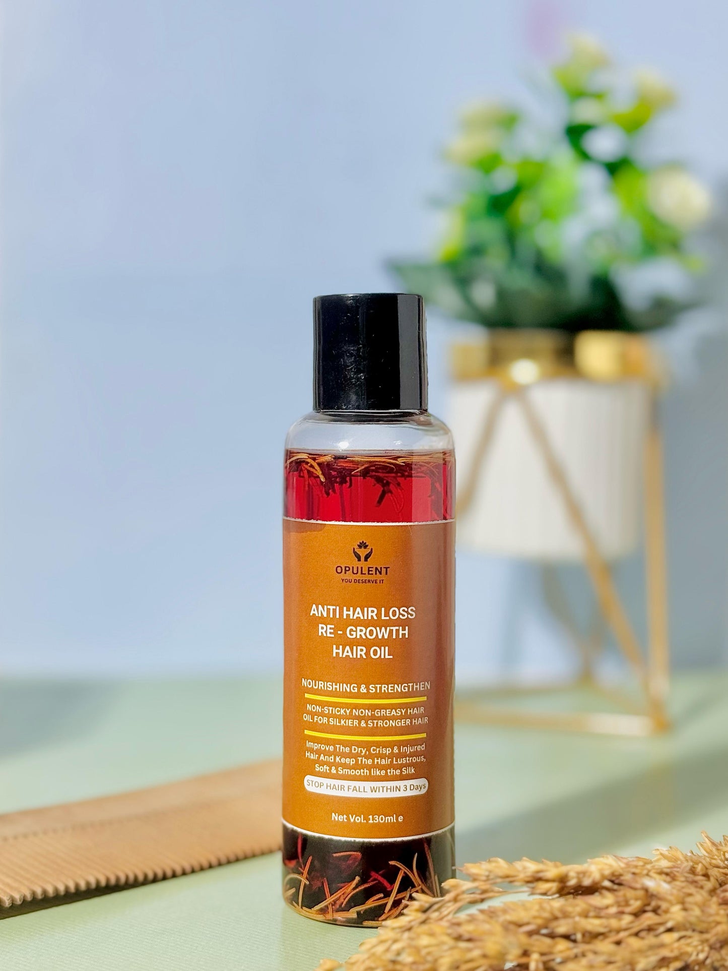 Anti Hair Fall & Re Growth Hair Oil | Active Rosemary & Blend of 7 Oils | Opulent Body