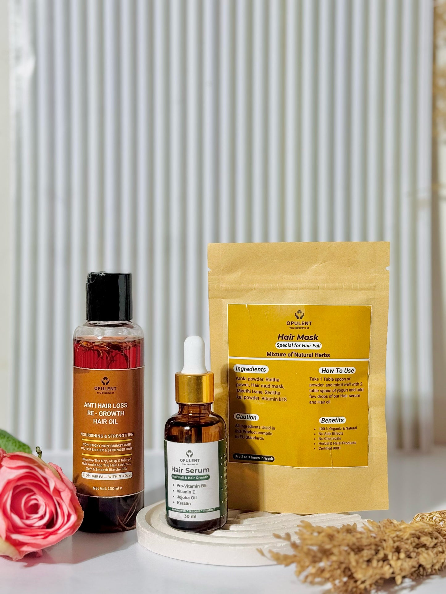 Anti Hair Fall & Hair Growth Bundle | 3 Products | Opulent Body