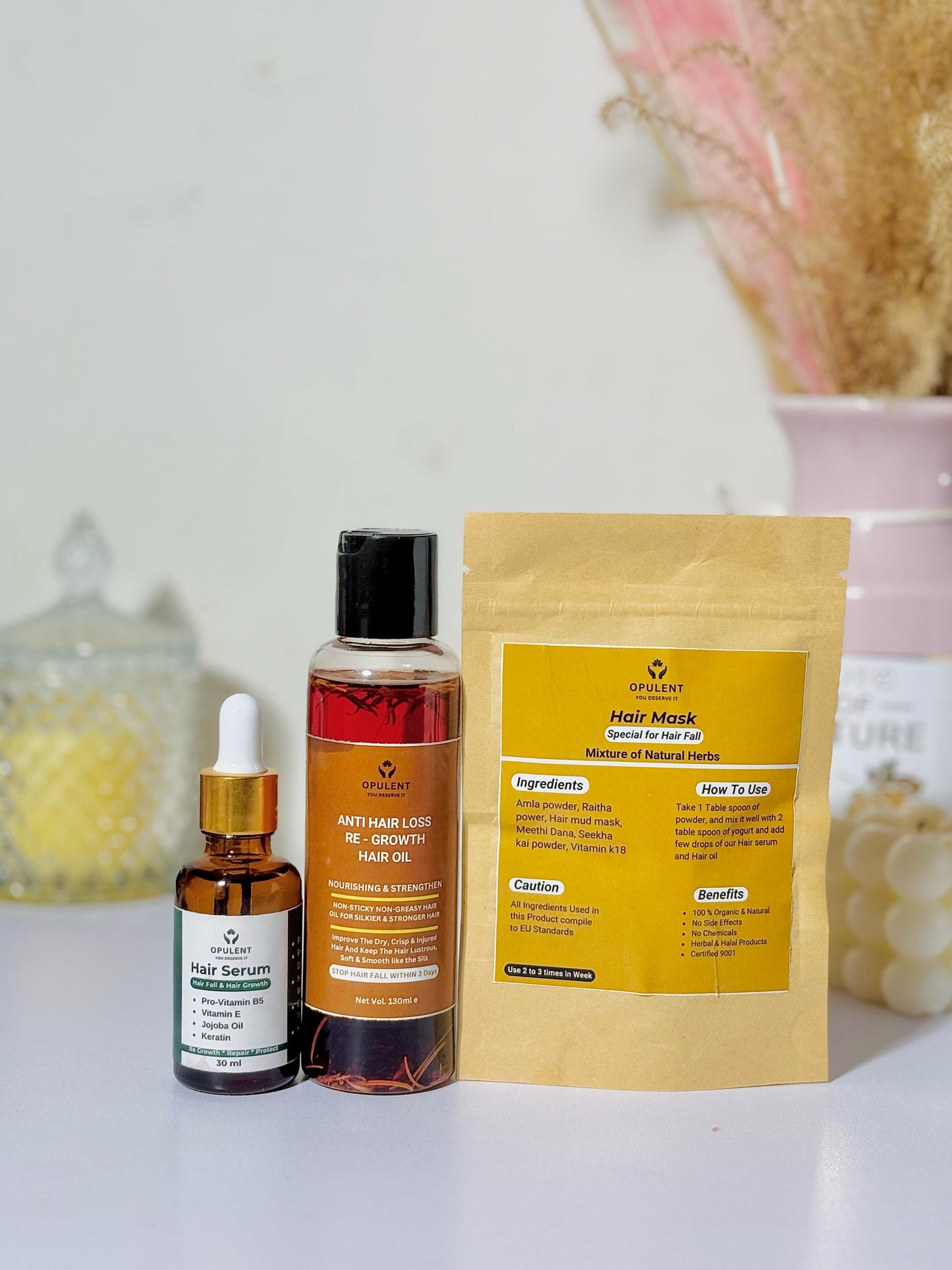 Anti Hair Fall & Hair Growth Bundle | 3 Products | Opulent Body