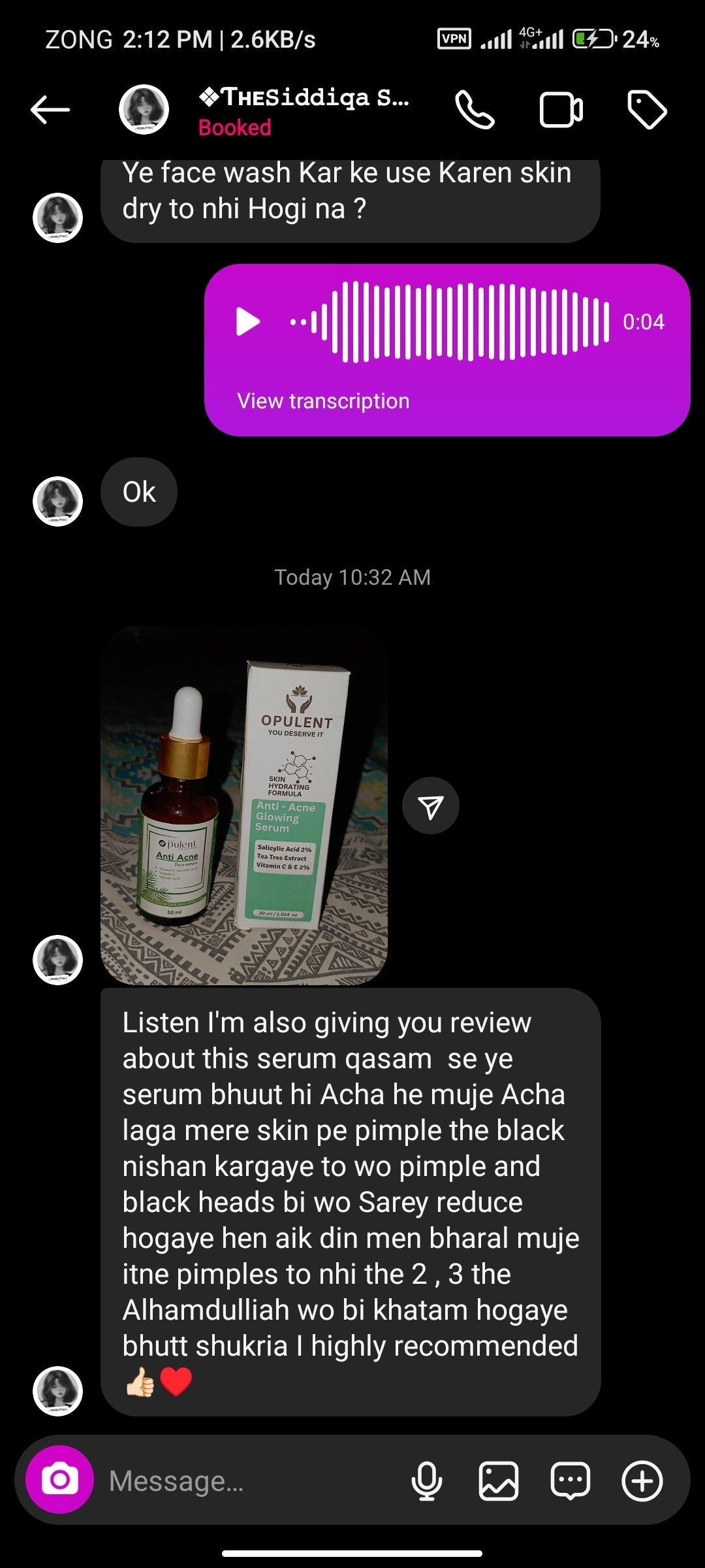 Anti Acne & Glowing Serum | Salicylic 2%, Vitamin C & E and Tea Tree Extract 2%